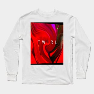 Abstract red twirled background Long Sleeve T-Shirt